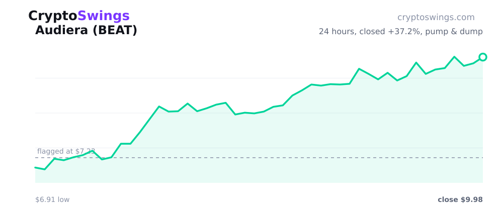 Audiera pump and dump chart