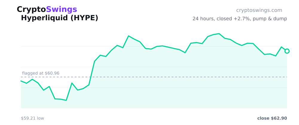 Hyperliquid pump and dump chart