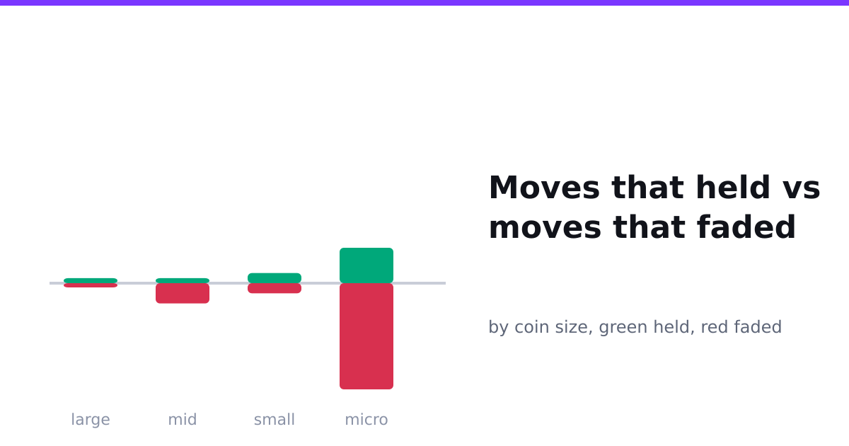 Moves that held vs faded, by coin size