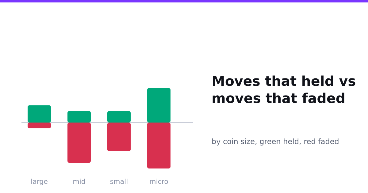 Moves that held vs faded, by coin size