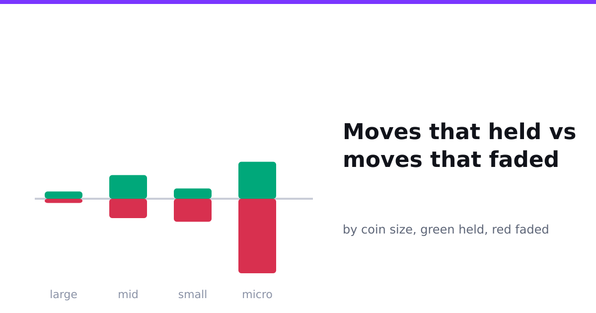 Moves that held vs faded, by coin size